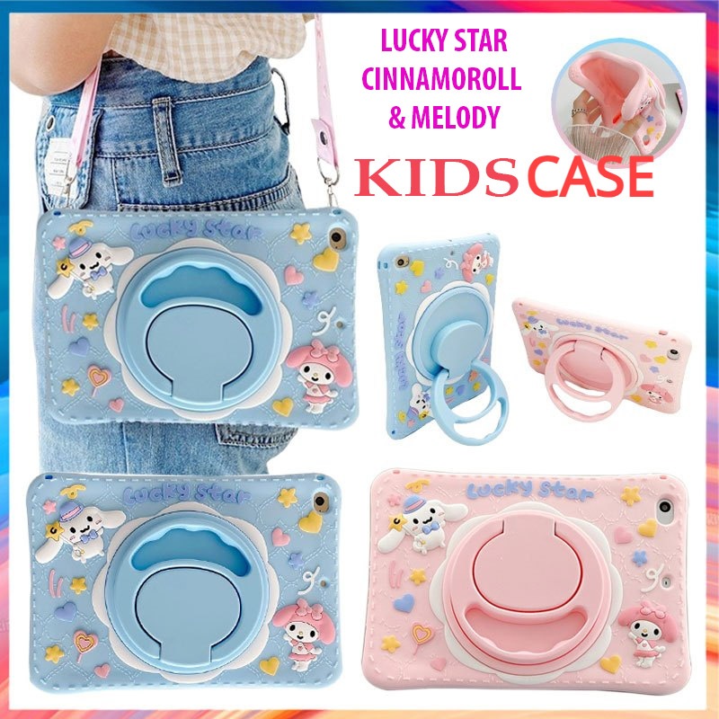 ( BONUS TALI ) Samsung Galaxy Tab A8 10.5 2022 X205 Soft Case Anak Cinnamoroll Sanrio Melody Kids Co