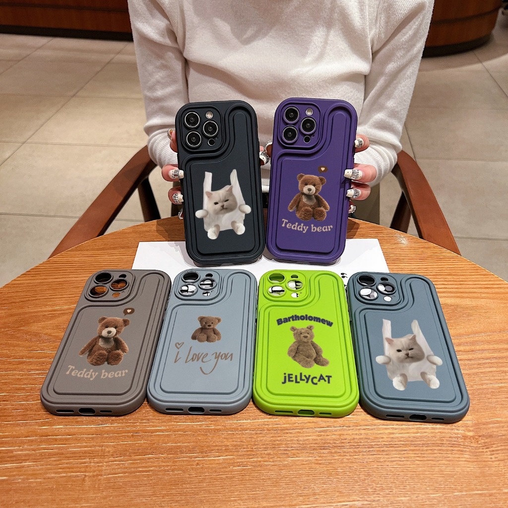 Case Mugelo Air Bag Pluffy Matte Protection Cute  Silikon Softcase Casing Hp for samsung oppo vivo r