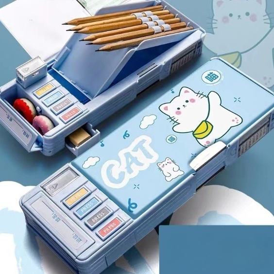 

KODE L25J Kapasitas Besar Tempat Pensil Multifungsi Kotak Pensil Lucu Motif Dinosaurus Unicorn Astronot Cocok Untuk Anakanak