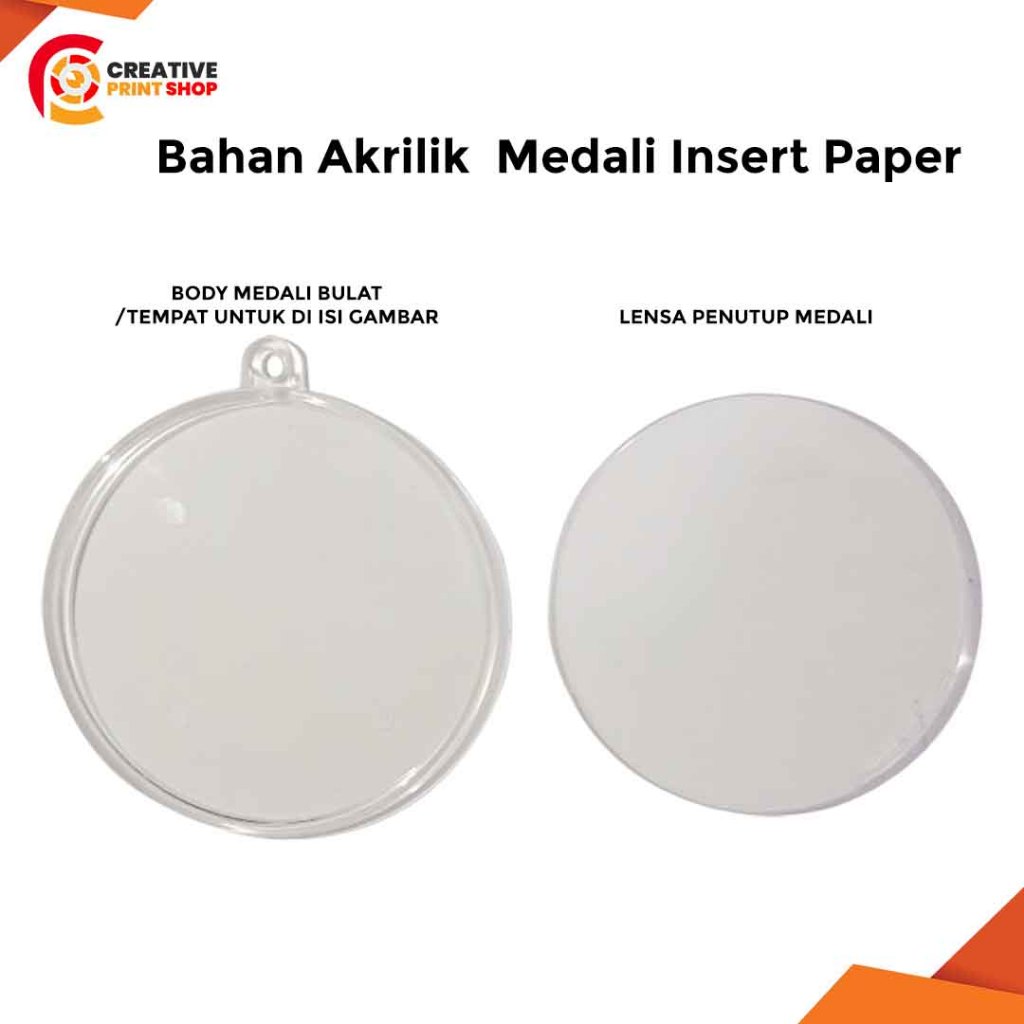 creaativeprinting, Bahan Akrilik Medali Insert Paper, Medali Akrilik Wisuda Tk