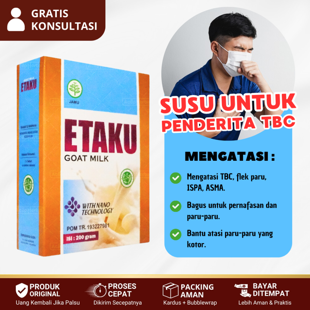 Susu Penderita TBC, Susu Untuk Paru Paru TB, Susu TBC Anak Dan Dewasa - Etaku Goat Milk