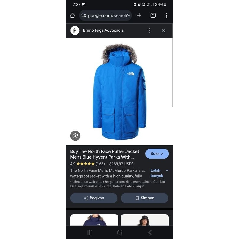 jaket bulang puffer tnf mc murdo 2