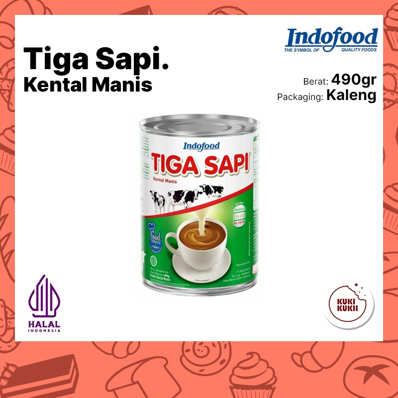 

Susu Kental Manis Tiga Sapi Indofood 490gr | SKM Indofood Tiga Sapi 490 gr