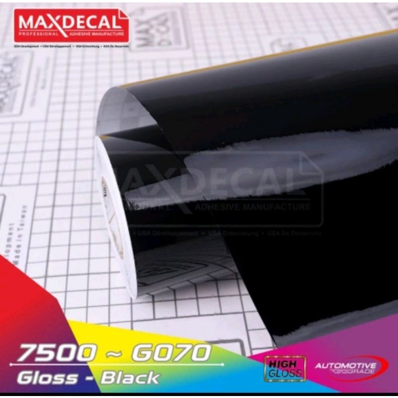 Sticker Skotlet Maxdecal Max decal hitam glossy/doff 7500 G070 M070 Siket Body Motor Hitam Kilat