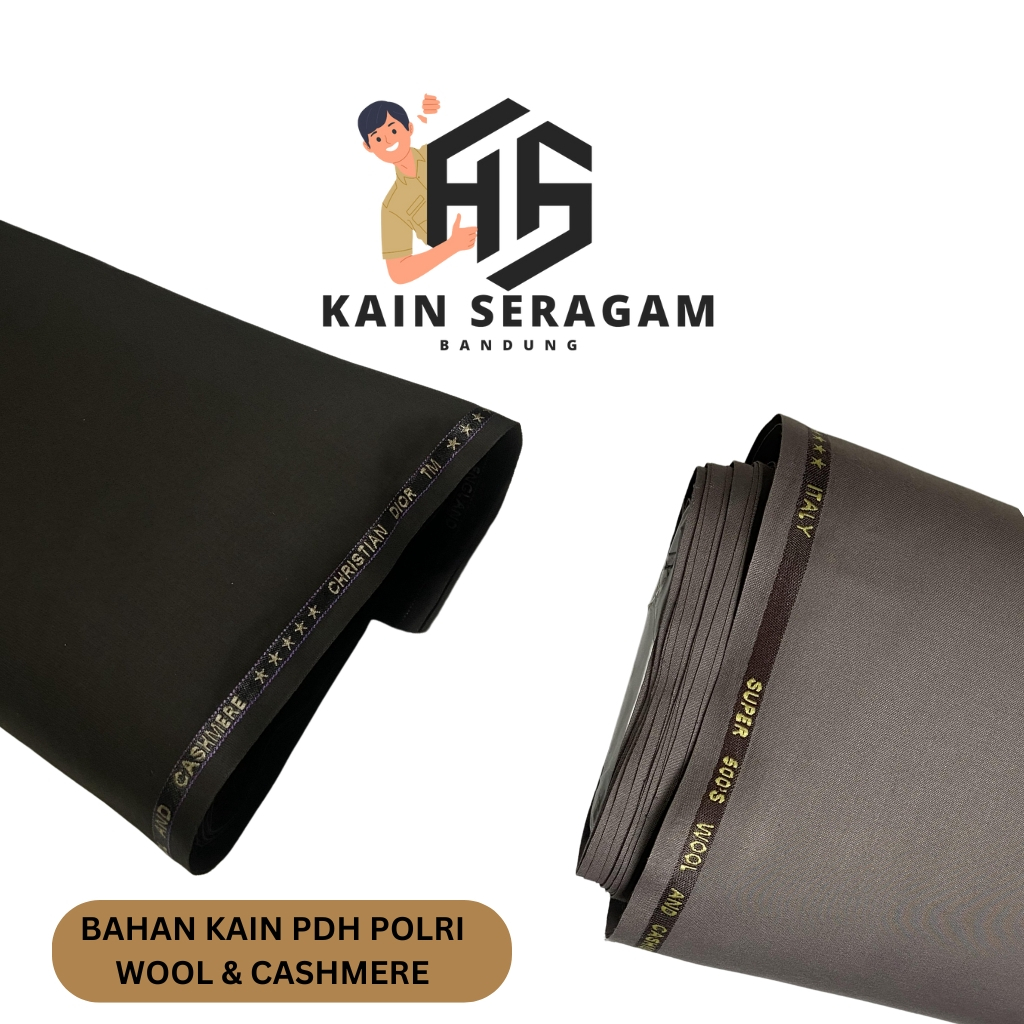 Kain polri/ kain pdh polri/ kain setelan seragam dinas pdh polri wool adem