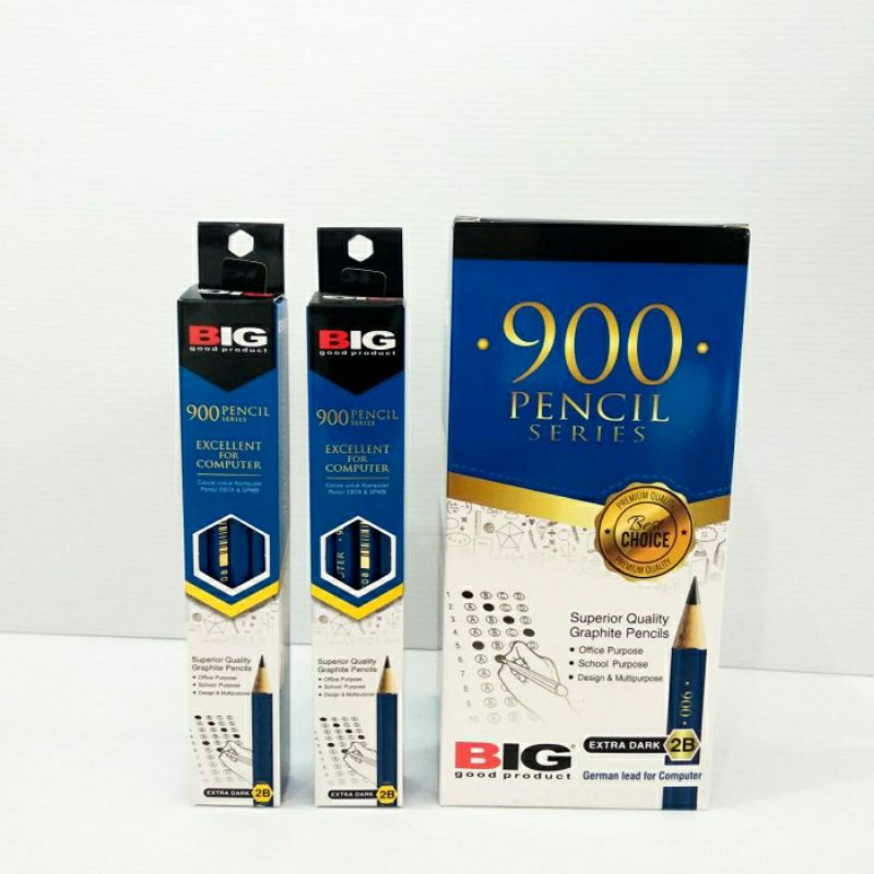 

pensil 2b big biru pack