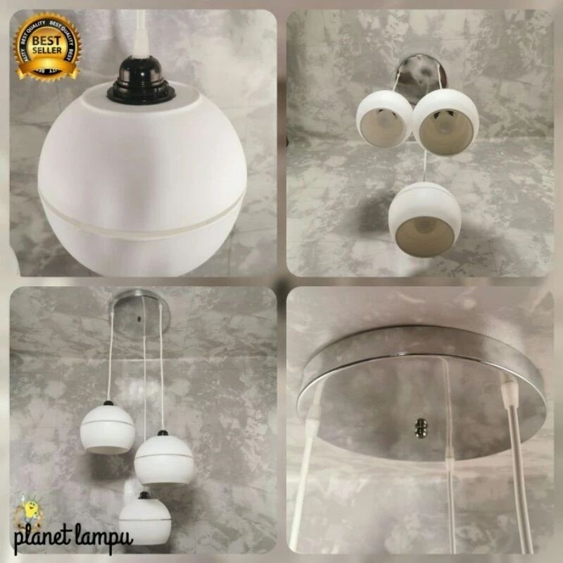 Kap Lampu Gantung Hias 3 in 1