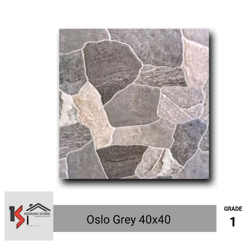 Keramik 40x40 Batu Alam Motif Batu Oslo By Asia Tile