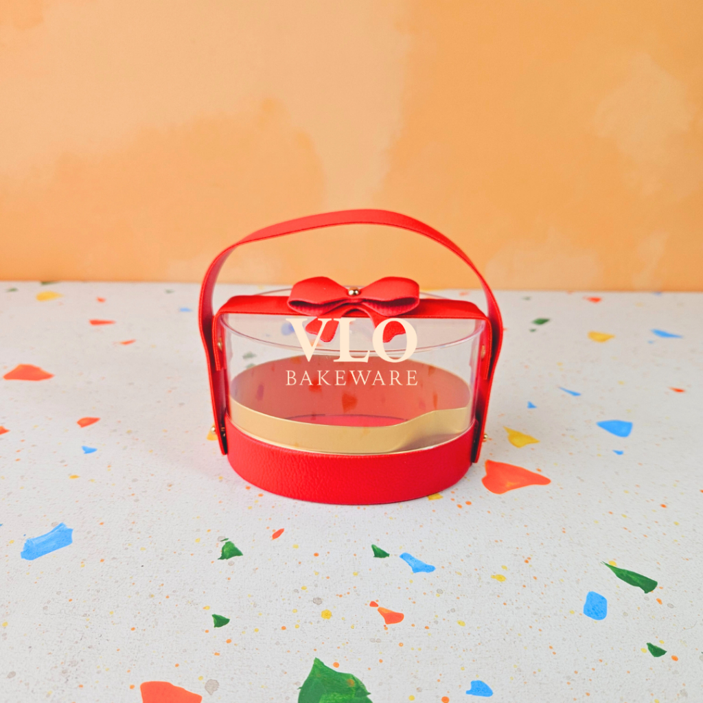 

[DEFECT] Souvenir box kotak akrilik wedding birthday ulang tahun dengan handle