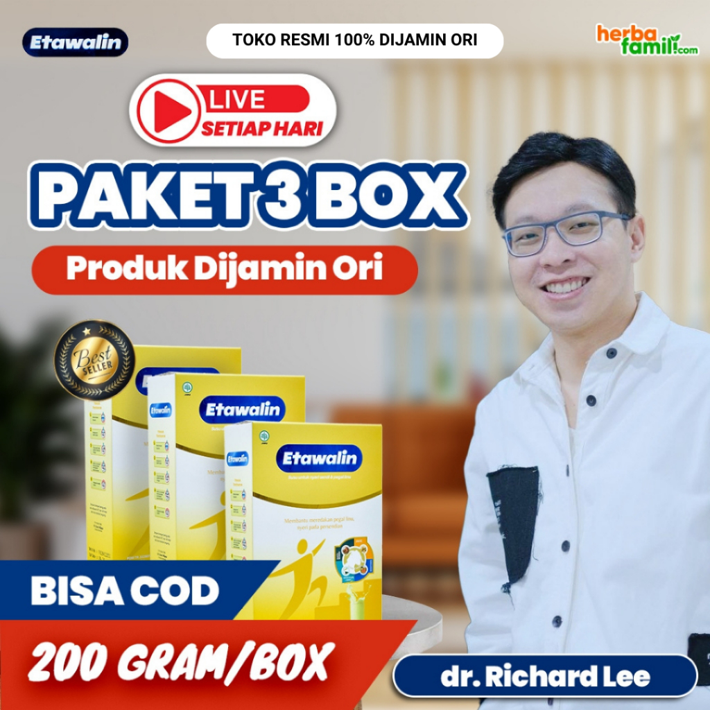 

3 BOX ETAWALIN 100% ORIGINAL 3 BOX | Susu Kambing Ori Official Store Asli Ampuh Atasi Nyeri Sendi Dan Pegel Linu ETAWALIN