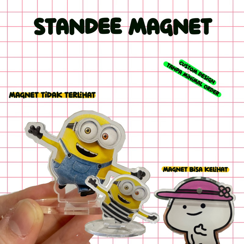 standee magnet custom / standee akrilik magnet / standee akrilik custom