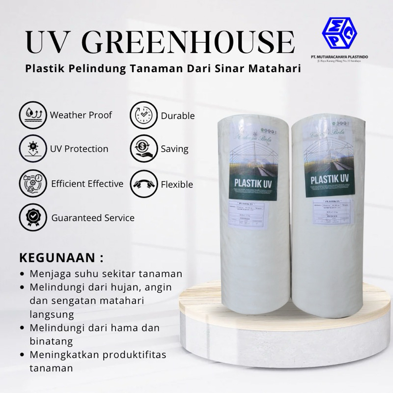 Plastik UV Cahaya Bola 200 mic uv 14%