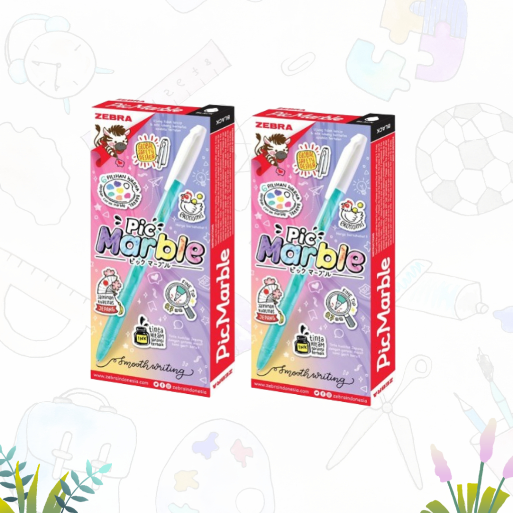 

Ball Pen Zebra Pic Marble 0.7 mm - Hitam (PCS)