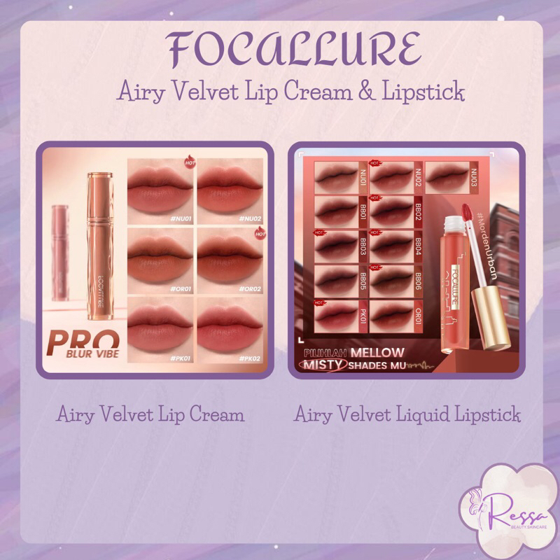 FOCALLURE Airy Velvet Lip Cream | Focallure Airy Liquid Lipstik