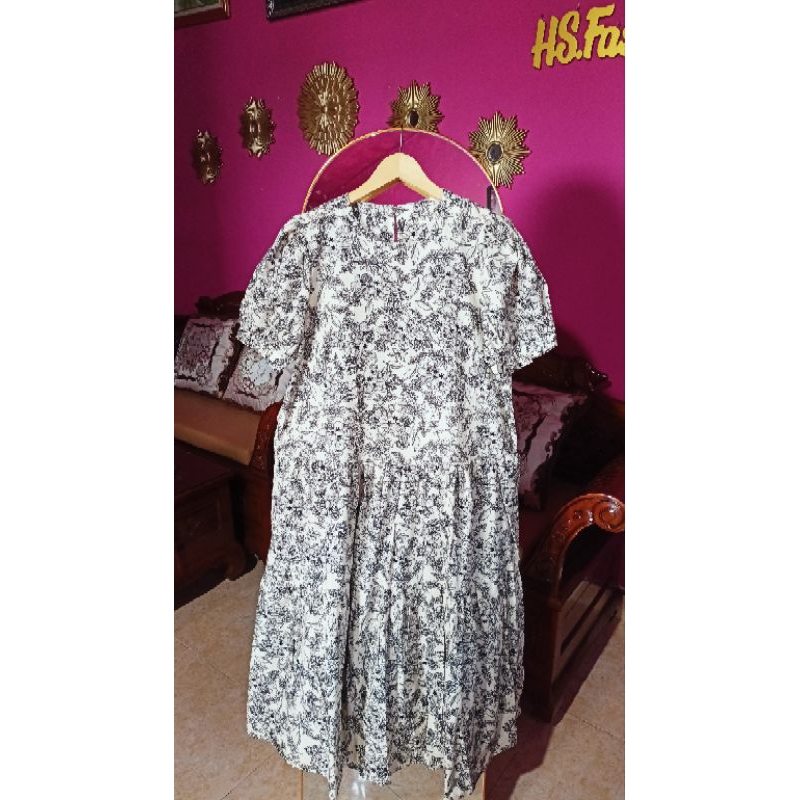 Dres vintage lengan balon