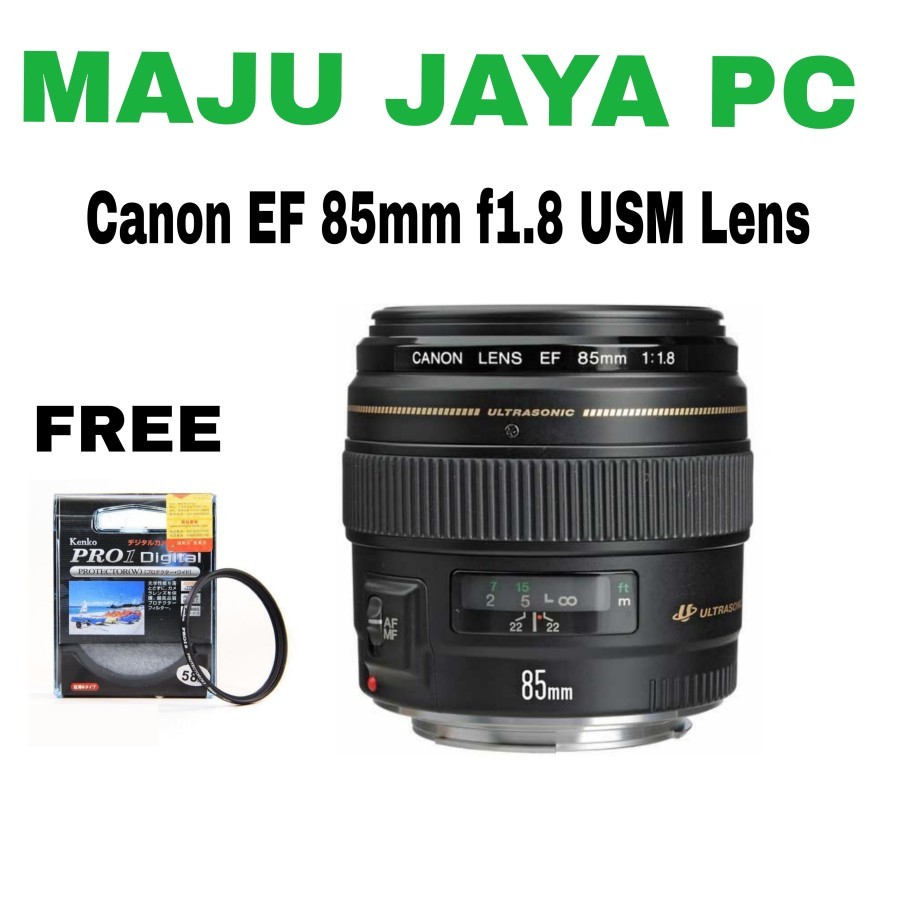LENSA CANON EF 85MM F1.8 USM BARU ORIGINAL