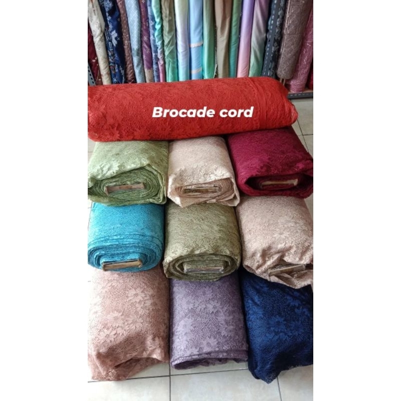 brocade cord motif bunga2 sangat cantik untuk kebaya , dan variasi gamis