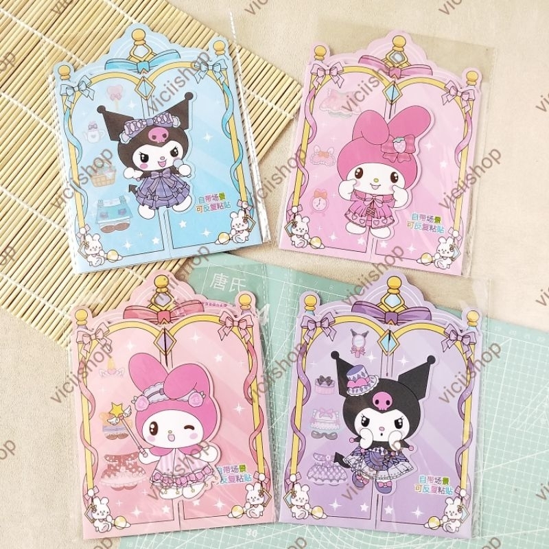 Mainan Diy Dress Up Lemari Pakaian Karakter Lucu/Mainan Ganti Baju Orang Orangan/Mainan Anak Perempu