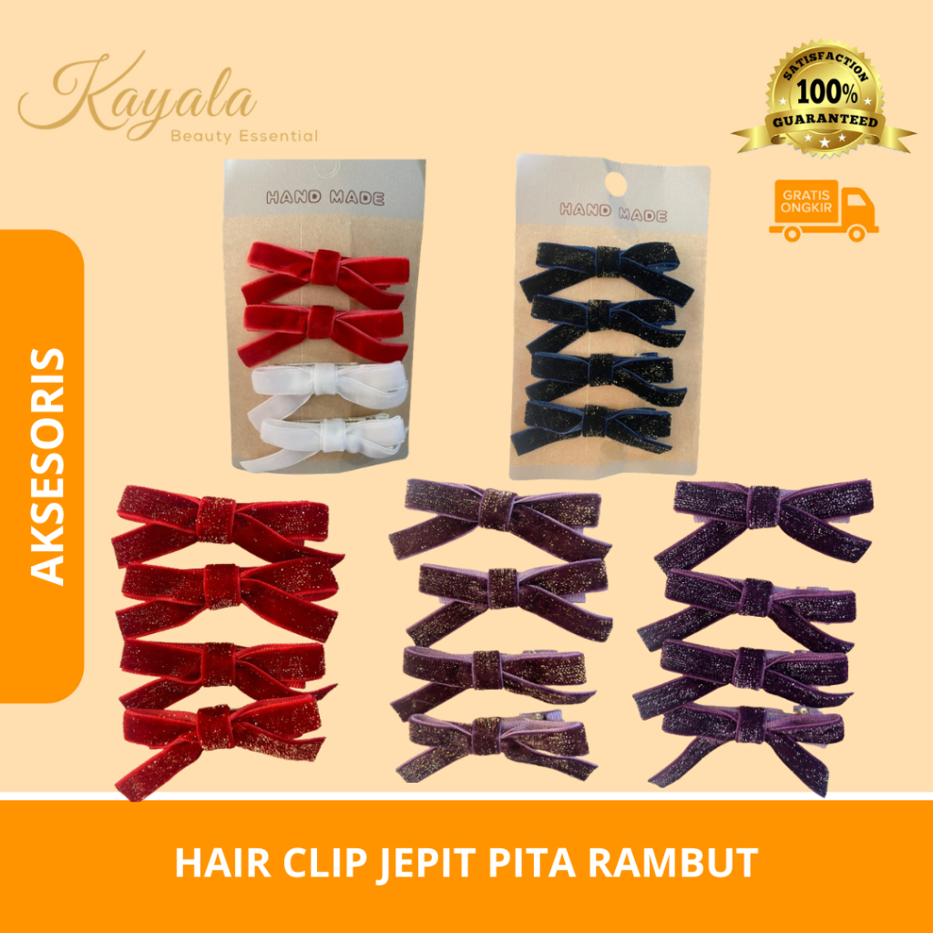 

JEPIT PITA RAMBUT GLITER SET ISI 4 PCS & AKSESORIES PITA MERAH PUTIH SET 4 PCS