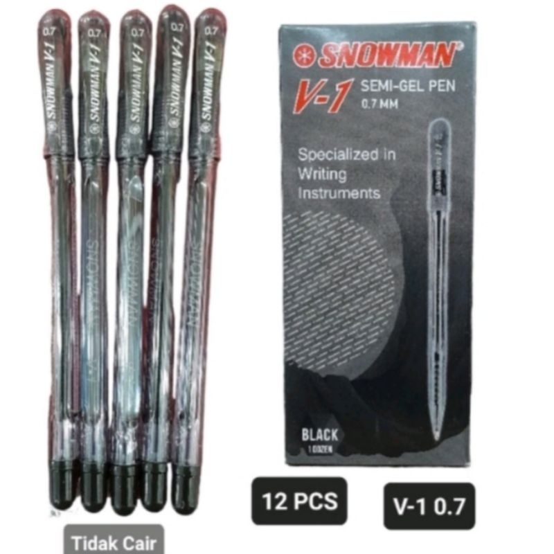 

PER PCS || PULPEN SNOWMAN V-1/ BALLPOINT BUKAN PULPEN TINTA CAIR
