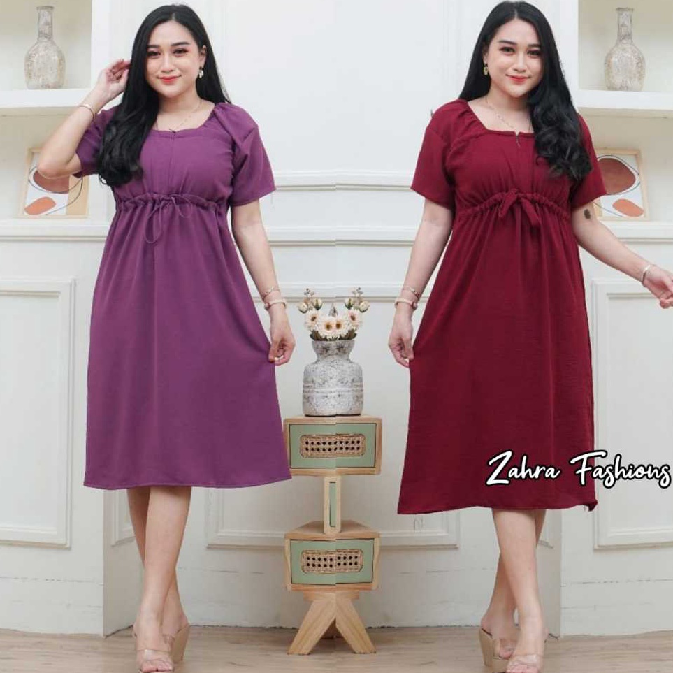 KODE S86C DRESS FUJI SERUT LENGAN PENDEK  DASTER PREMIUM MURAH TERLARIS