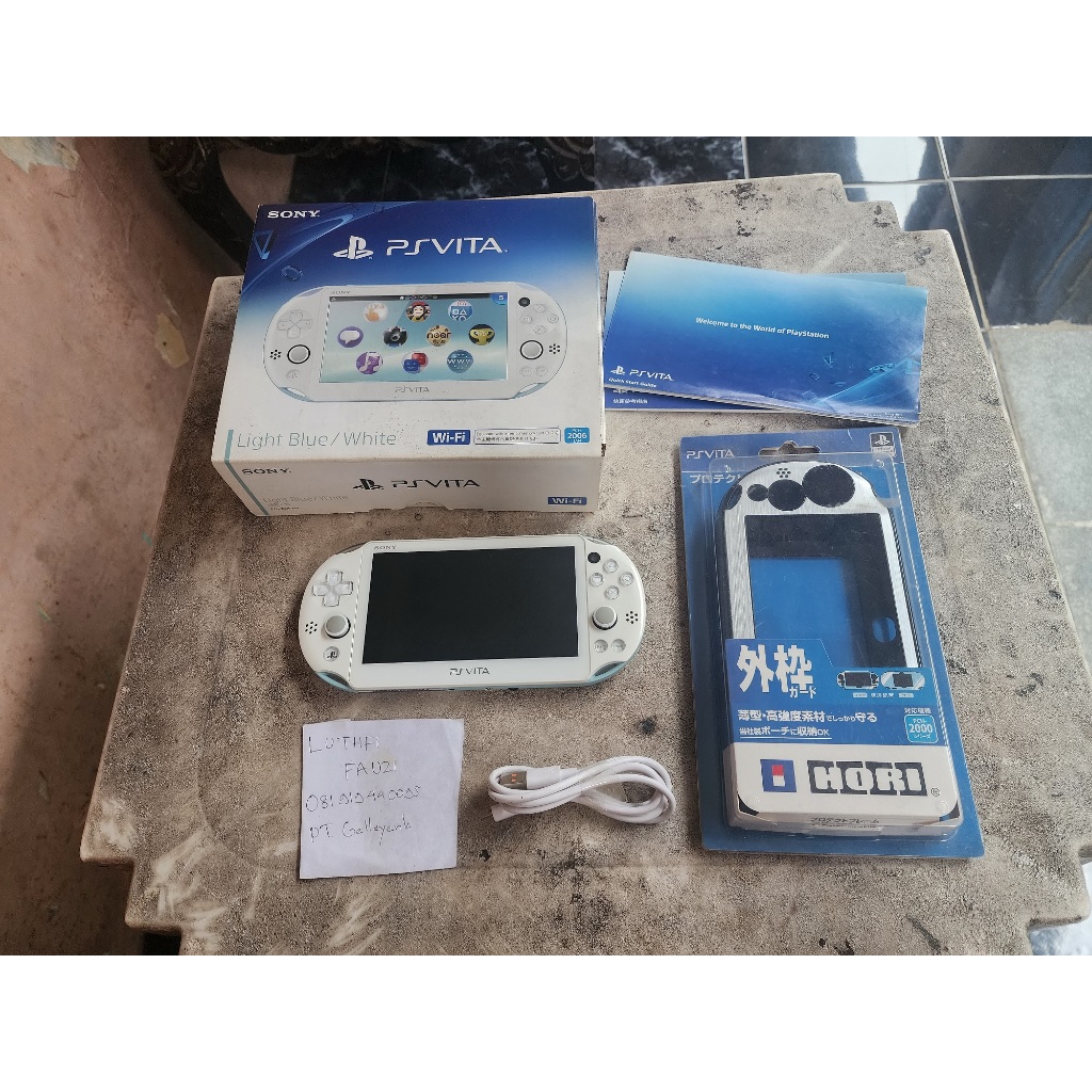 PlayStation PS Vita Slim Light Blue Fullset 64GB h-encore Henkaku 02