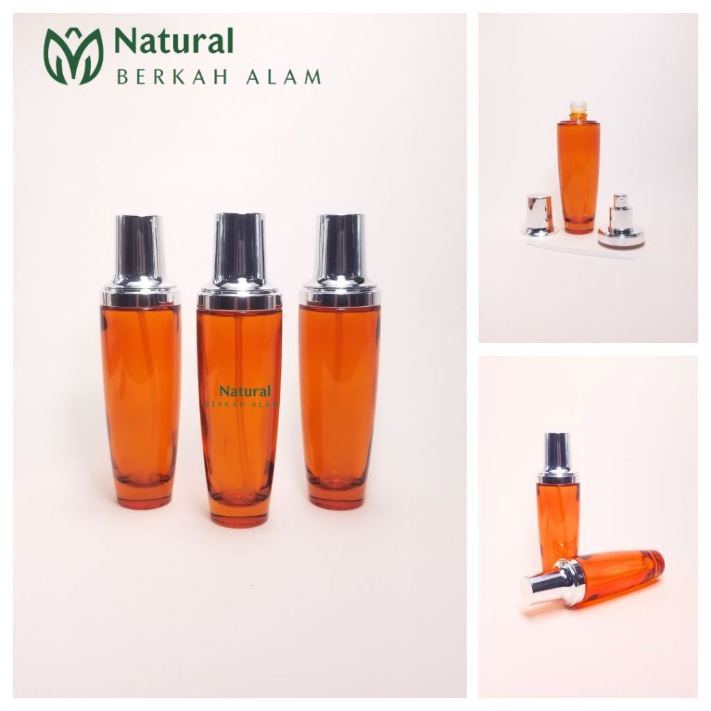 Botol Kaca 120 ml Oval Merah / Botol Parfum / Botol Kaca Parfum / Botol Kosong / Botol Parfum Kaca /