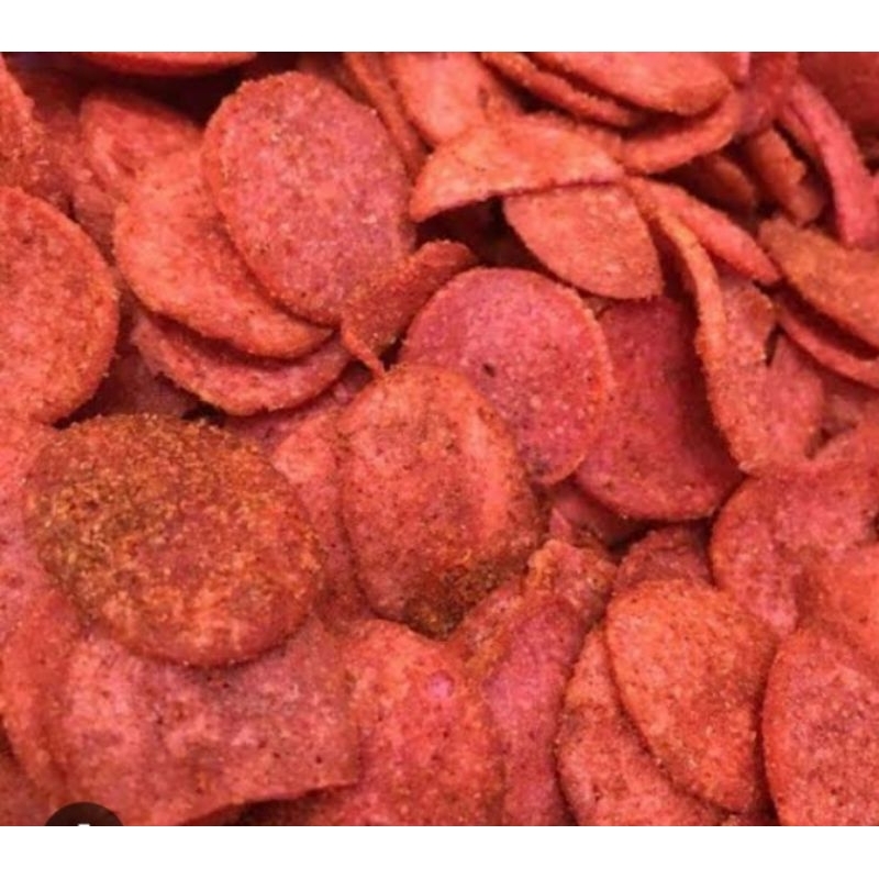 

kripik sosis,gurih,balado manis ,manyus free 100 gr kripik sosis ori