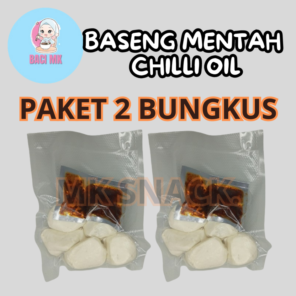 

BASRENG MENTAH CHILLI OIL ISI 5 BUTIR PAKET 2 BUNGKUS GRATIS CHILLI OIL PEDAS NIKMAT