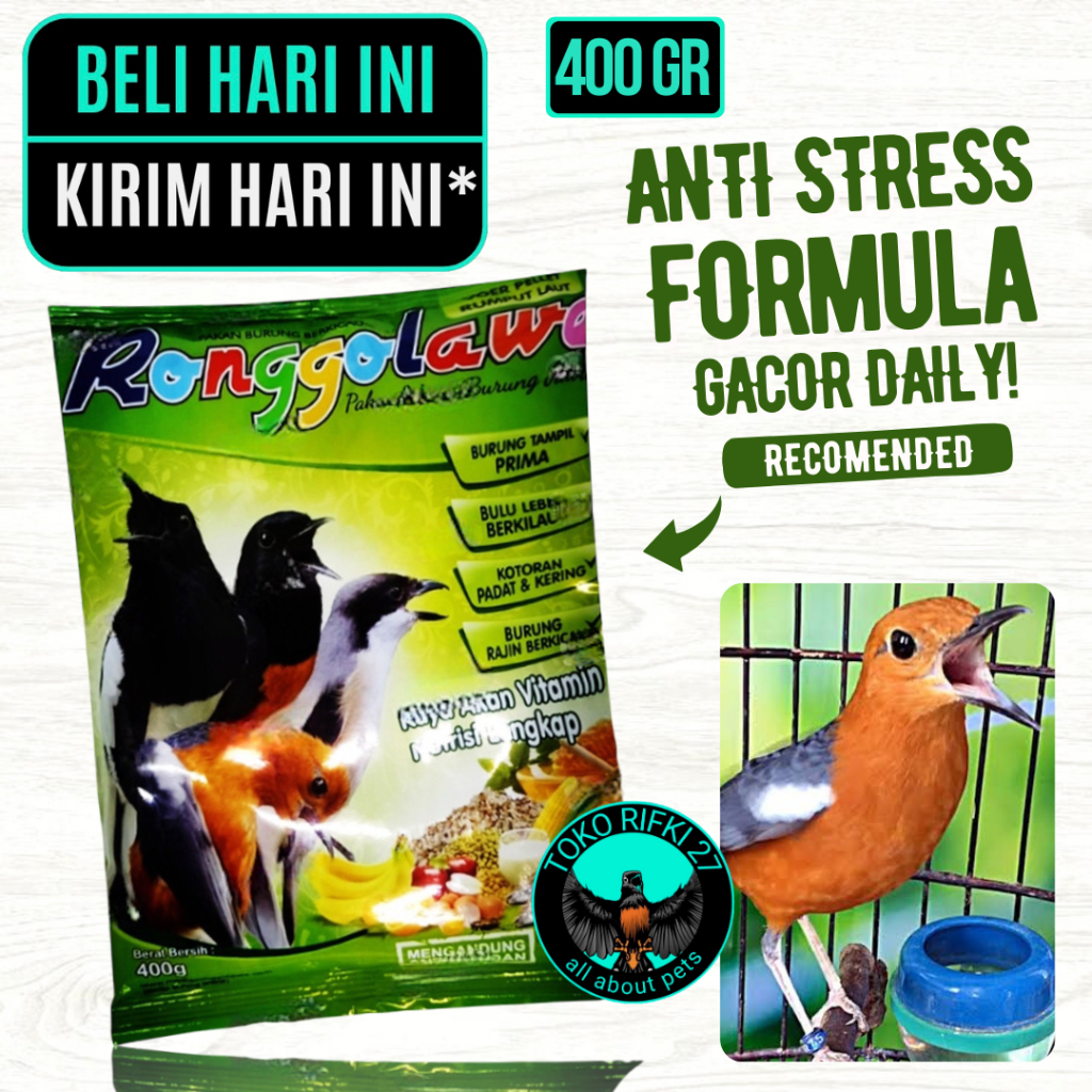 ￼PAKAN MAKANAN HARIAN BURUNG MURAI KACER ANIS PUR VOER HIJAU RUMPUT LAUT RONGGOLAWE EBOD JAYA PKNRLE