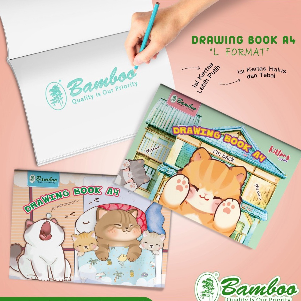 

Bamboo Buku GambarDrawing Book L Format uk A41 Pcs m X4K4