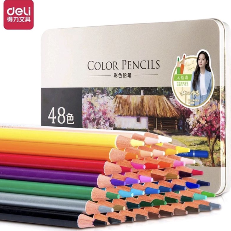 

TOKOATK168 Deli HighGrade Oil Pencil olor Pencil Warna Minyak 243648 6567 w K1L2