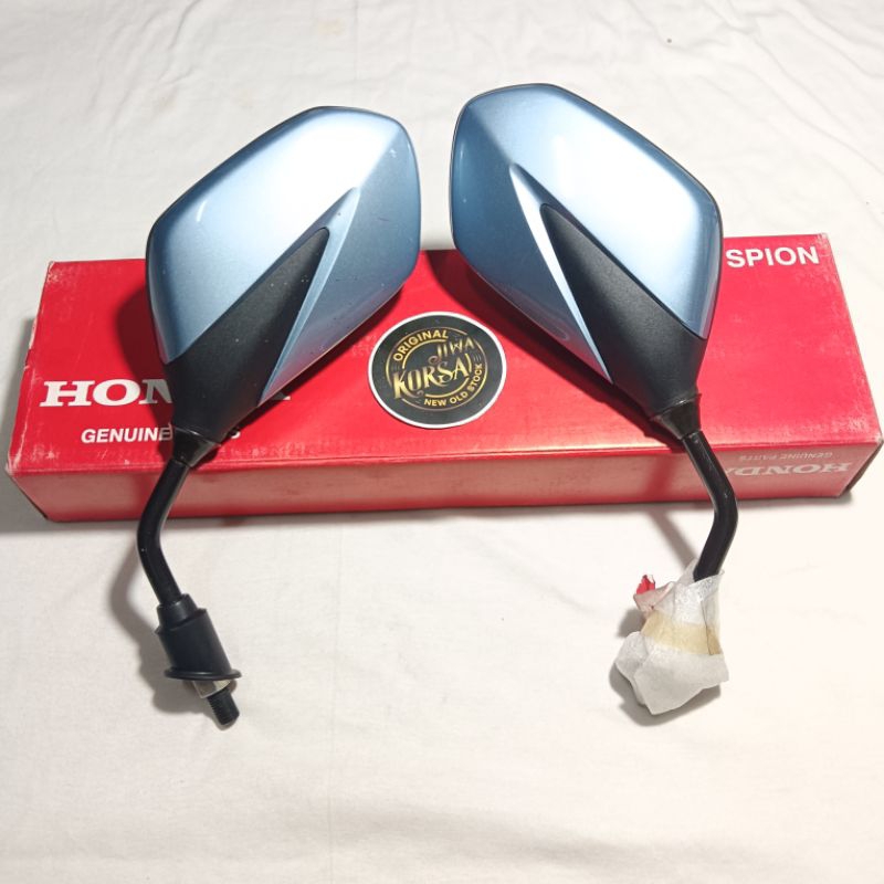 Kaca spion mirror honda vario 110 vario110 karbu lama old pertama ori kiri kanan asli original biru 