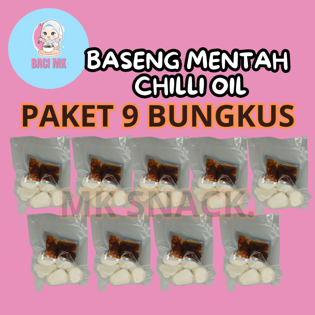 

MK SNACK BASRENG CHILLI OIL PAKET 9 BUNGKUS GRATIS CHILLI OIL PEDAS GURIH NIKMAT