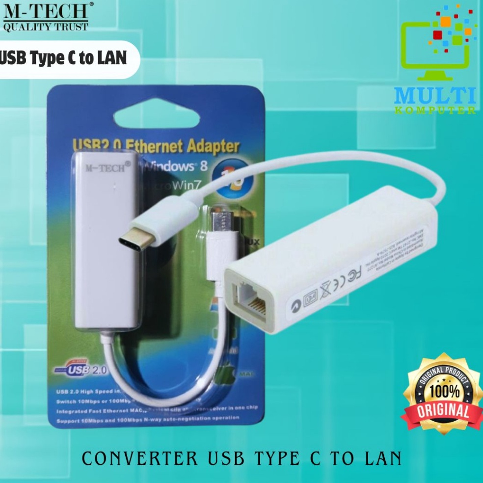 MTech Type C USB to LAN Converter Extender Adapter  US31TCMLN1 x B3P2
