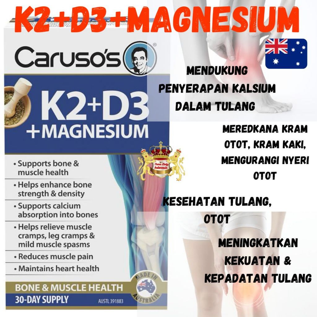 Carusos Vitamin K2 + D3 + Magnesium 30 Tablet