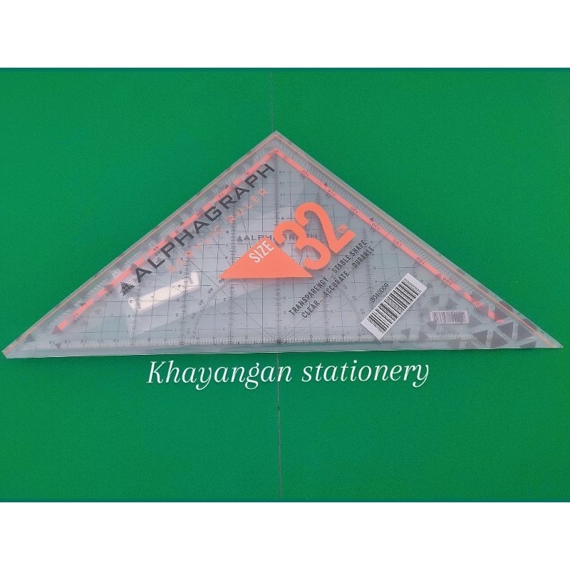 

Penggaris Segitiga pegangan Alphagrap 32cm/Alphagraph Triangle Rulers 32 Cm