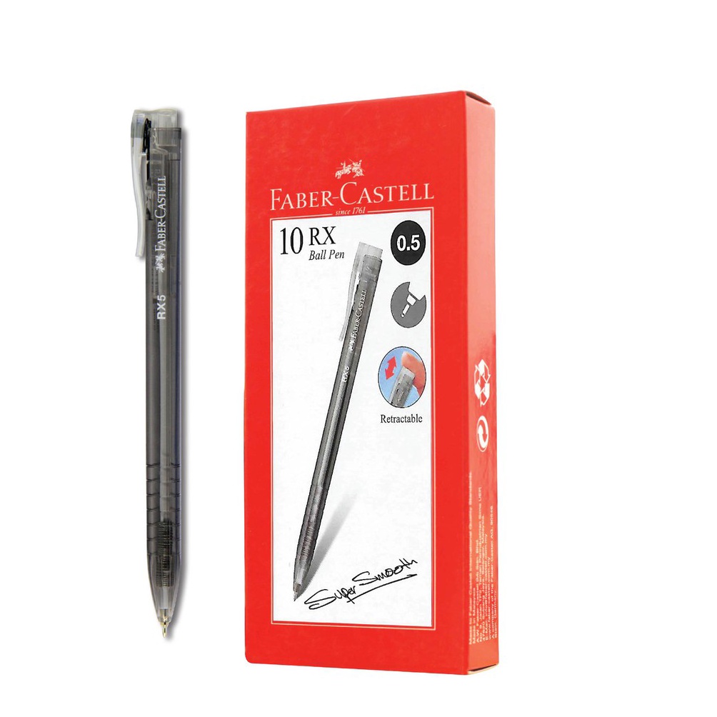 

PulpenBallpoint FaberCastell RX 5 mm tinta hitamBox isi1pcs KODE D2O2