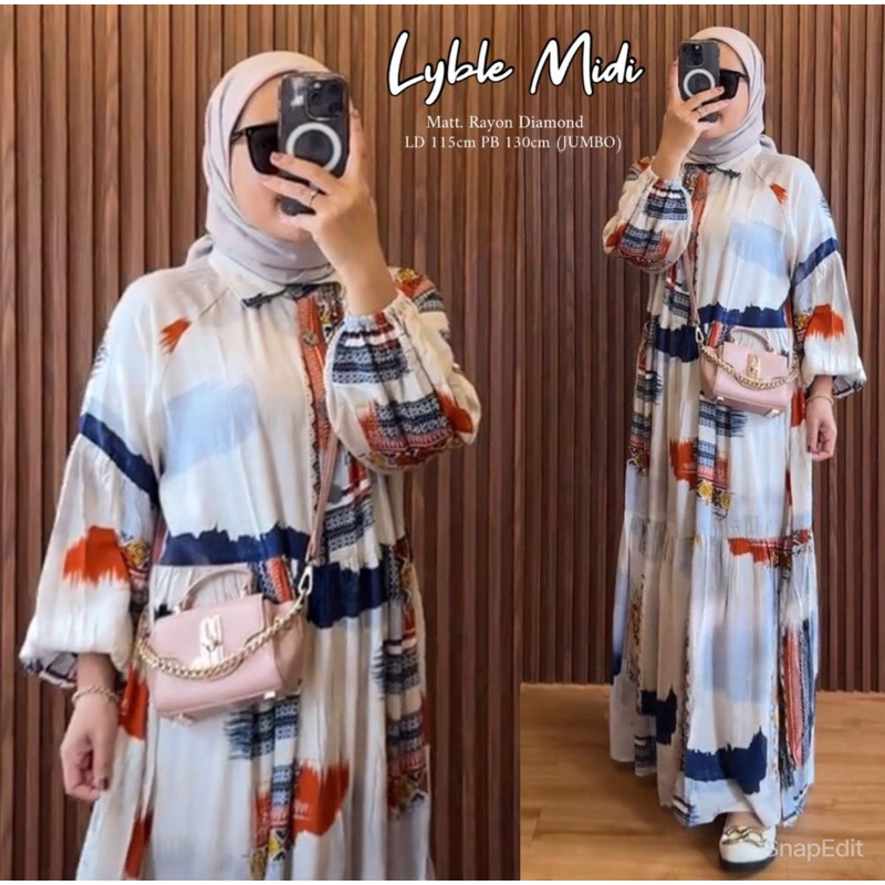 gamis ethnic sky dress etnik rayon jumbo