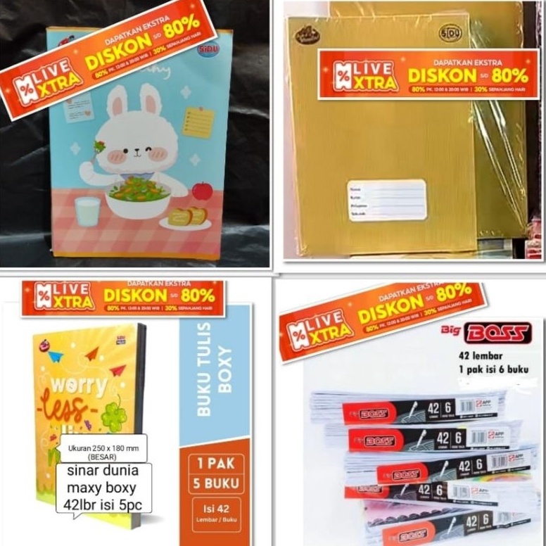 

Buku tulis SIDU 38lb 58lb bigboss coverpolos maxi merk okeysepabrik dg kiky KODE L4X6