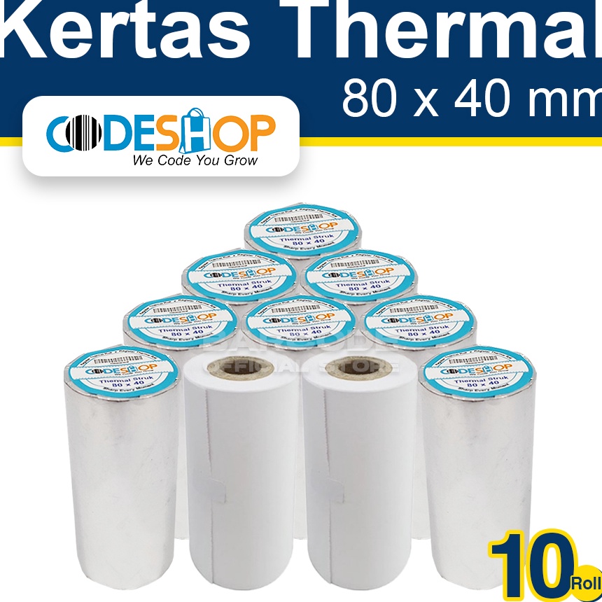 

KF7 Kertas Struk Kasir Thermal 8x4mm Mobile Printer 8mm Portable 1Roll