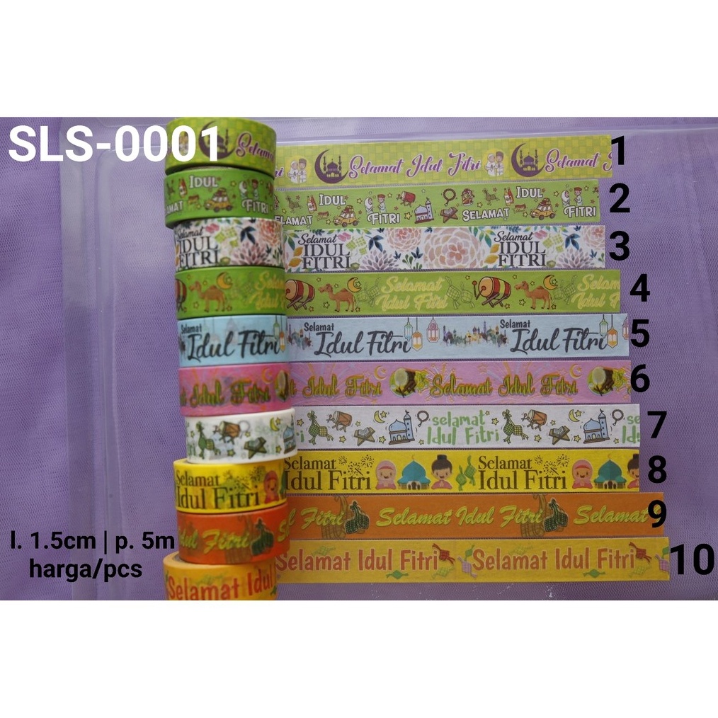FANTASTIS SLS1 Deco tape Isolasi selotip washi gambar motif idul fitri yamama baking