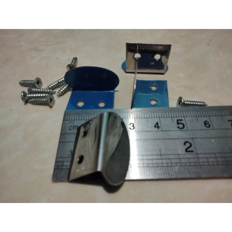 Klem plat penjepit kaca cermin meja S 1x (L) Kaca / Kayu