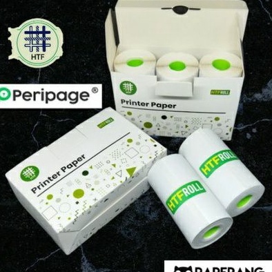 

HJ6 3 Roll Kertas stiker cocok untuk printer peripage paperang dll ukuran 573mm