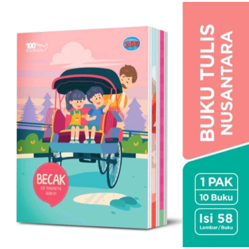 

BUKU TULIS SIDU 58 LEMBAR, 1 PACK ISI 10 BUKU, TERMURAH