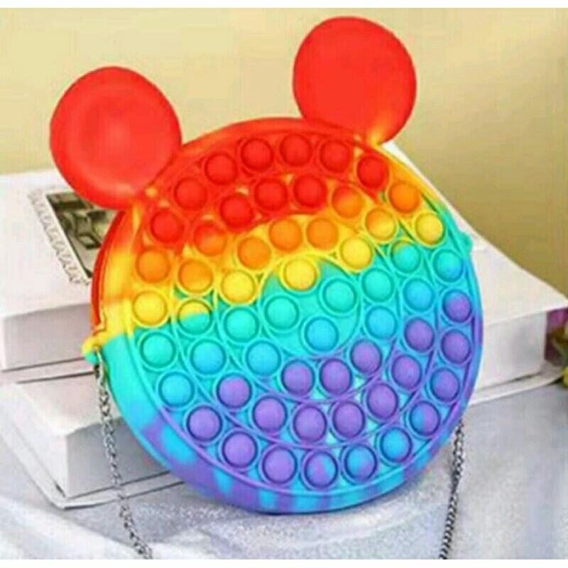 TAS POP IT ANAK TAS POP IT MAKARON TAS POP IT PELANGI TAS POP IT RAINBOW TAS MAINAN ANAK  TAS SELEMP