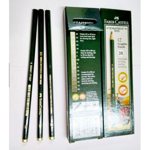 

Pensil 2B Faber Castell Castell 9 Isi 12 batang b Q1K2