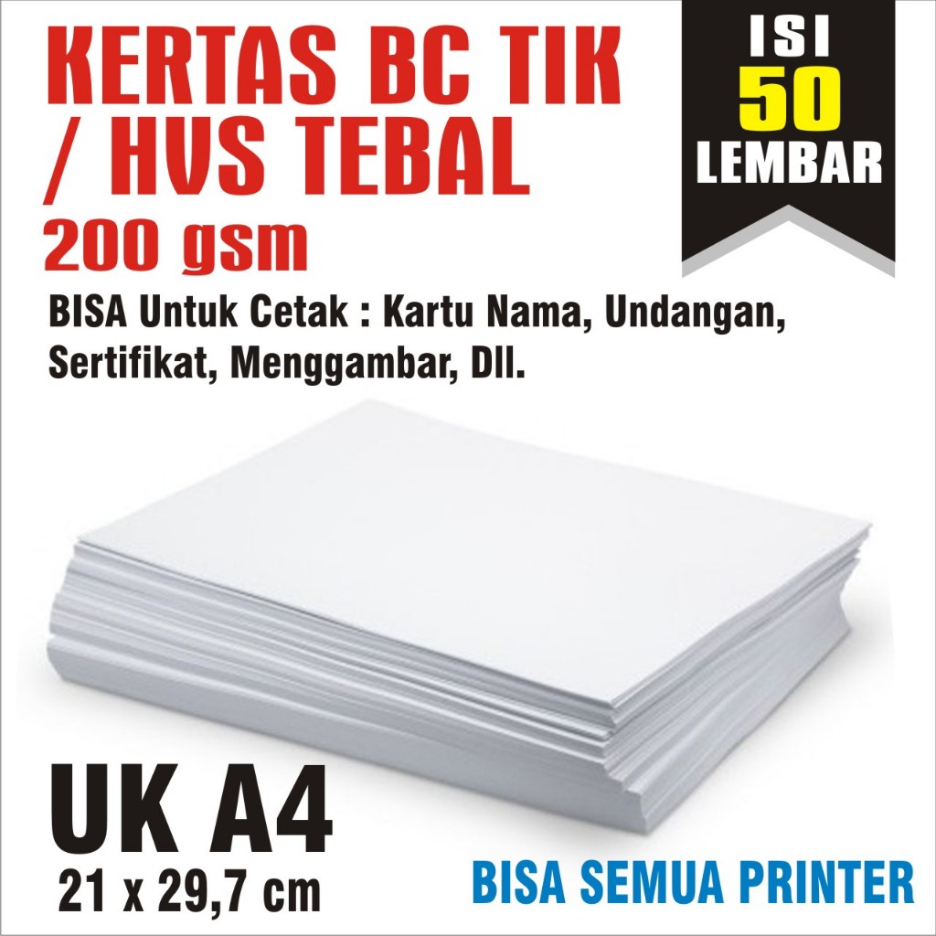 Kertas Brief card/BC/Tik 200 gsm isi 50 lembar