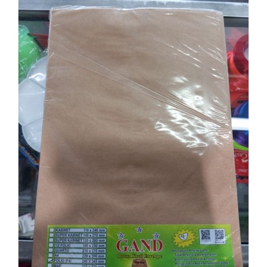 

FG2 Amplop Coklat polos Folio Gand 1pak1pcs