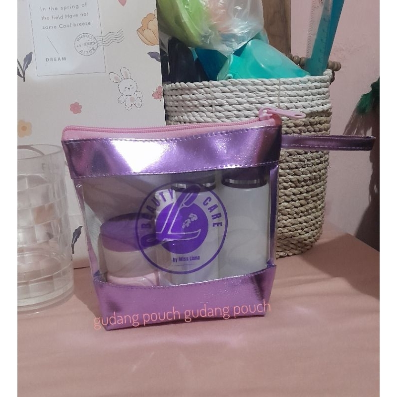 Tas Poouch Kosmetik Skincare Souvenir Sablon (min 100 pcs)